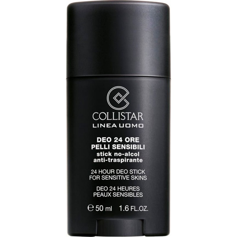 Collistar Uomo deodorante 24h pelli sensibili stick no-alcool  anti-traspirante 50 ml