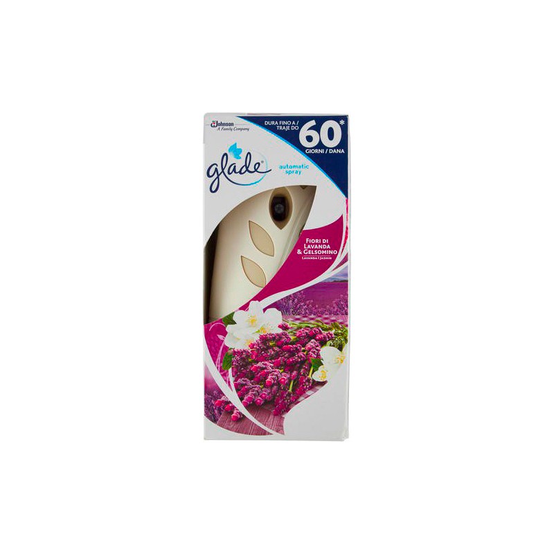 Glade Automatic Spray Fiori di Lavanda & Gelsomino - Deodorante per Ambienti  Base + 1 Ricarica 269 ml - Idea Bellezza