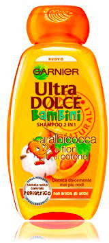 Garnier Ultra Dolce Bambini Shampoo 2 in 1 all'Albicocca e Fiori di Cotone  250 ml - Idea Bellezza