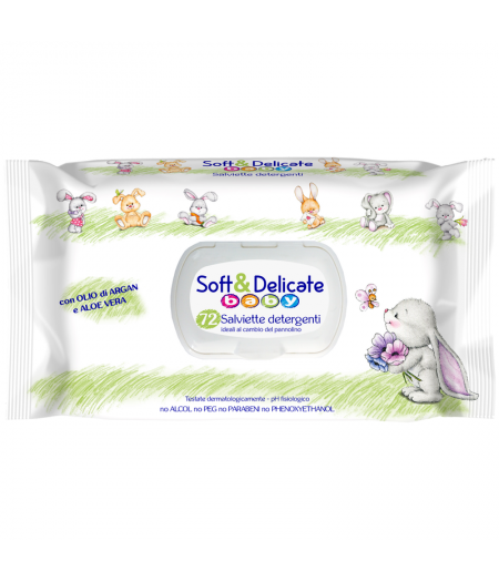 Soft & Delicate Salviette Baby Da 72 Pz. Con Coperchio