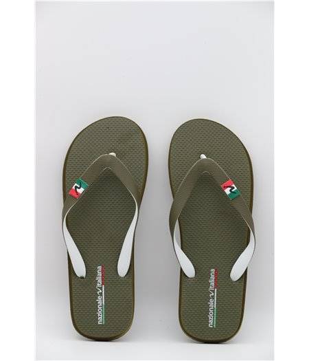 NAZIONALE ITALIANA INFRADITO MILITARY GREEN Uomo