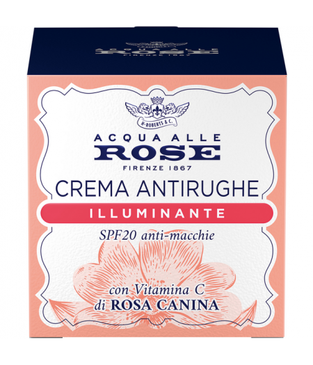 Acqua Alle Rose  Crema Viso Anti-Rughe Illuminante Con Vitamina C, 50 ml