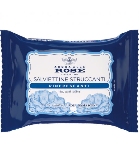 Acqua Alle Rose  Salviette Struccanti Rinfrescanti Per Pelli Normali, 20 pz