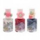 TAKE CARE Girl Power, Set di 3 smalti ad acqua, bianco glitterato, rosa glitterato, blu glitterato, 9 ml