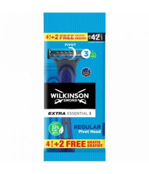 Wilkinson Rasoio Extra Essential 3 Regular Pivot 4+2 Pezzi