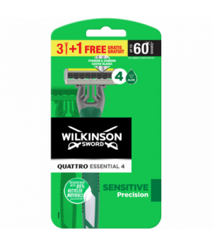 Wilkinson Quattro Essential 4 Sensitive Precision 3 Rasoi +1 4 Lame Usa&Getta