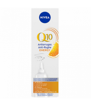 Nivea Viso Q10 Energy Anti-Righe Contorno Occhi Illuminante Per Pelle Stanca E Spenta 15 Ml