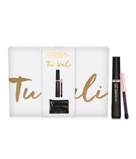 Tu Vali Coffret Mascara Telescopic Lift Nero + mini Matita + pochette