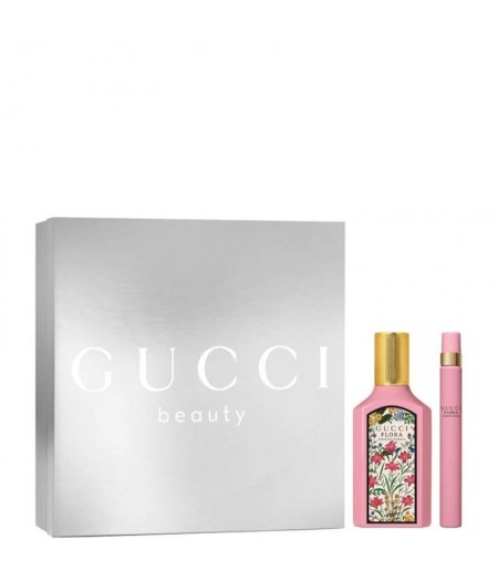 Cofanetto Gucci Flora Gorgeous Gardenia Eau De Parfum 50 Ml Eau de Parfum Donna Pen Spray 10 mL