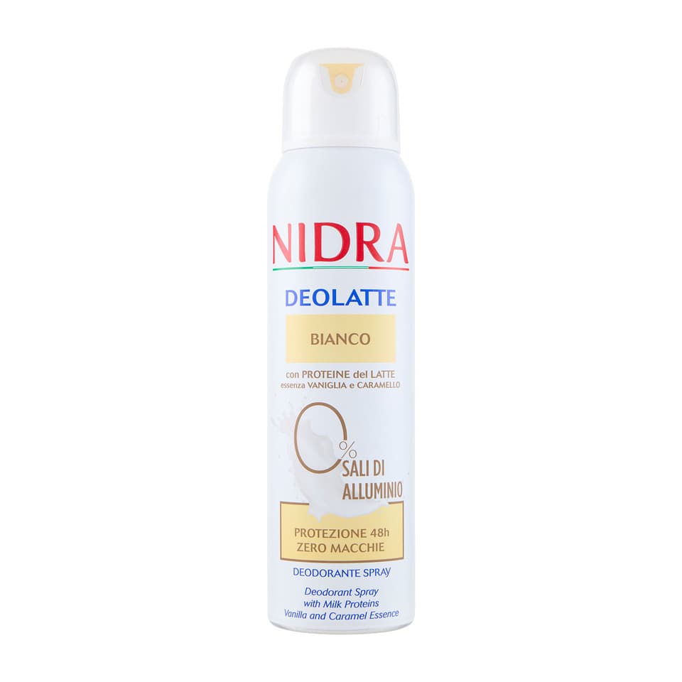 Deolatte Bianco Con Proteine Del Latte Essenza Vaniglia E Caramello Deodorante Spray