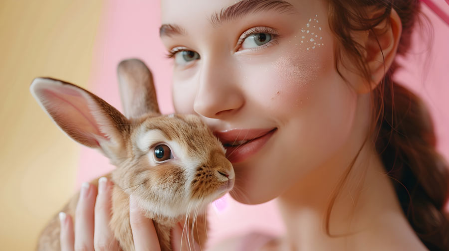 trucco non testato sugli animali